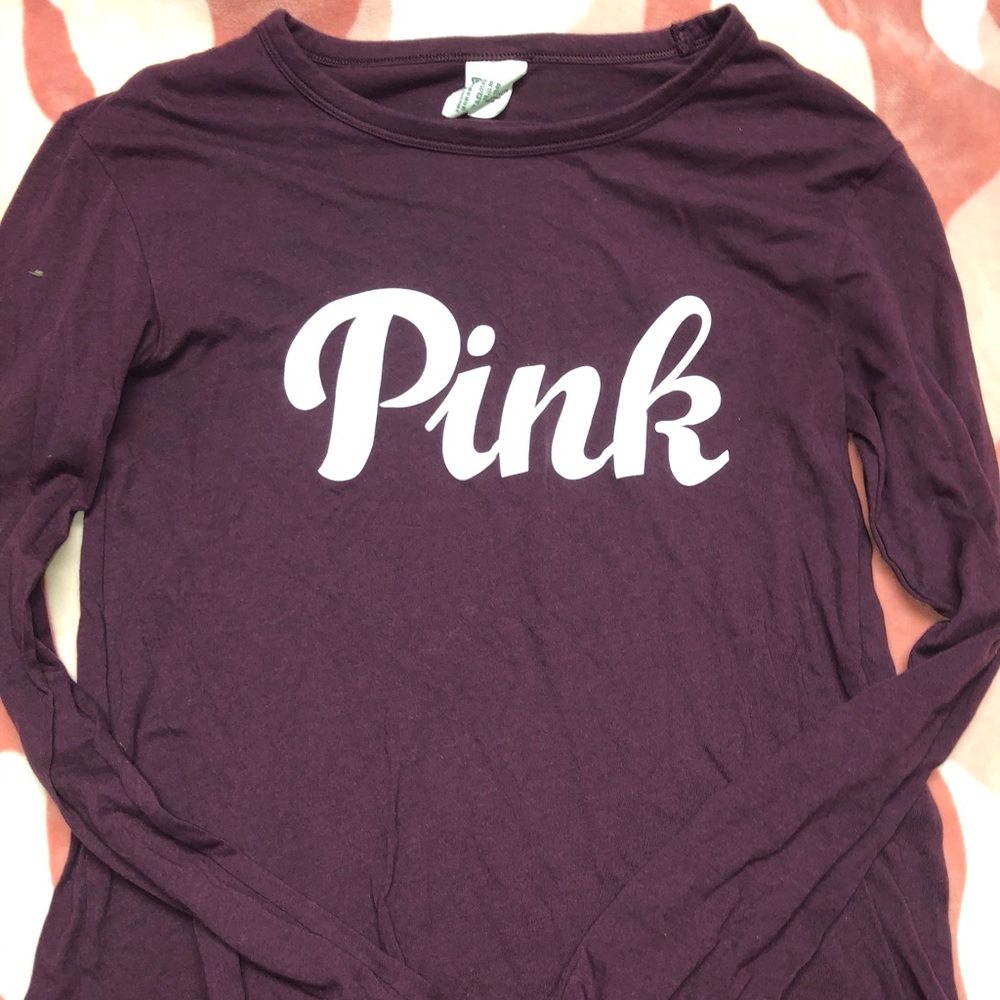 PINK long sleeve crew neck shirt